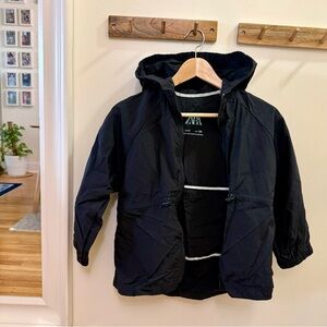Zara Kids Black Lightweight windbreaker/raincoat  with Hood